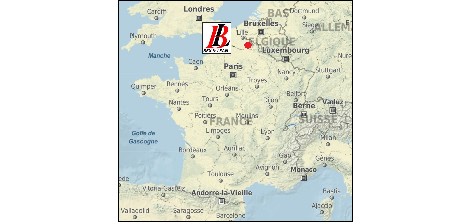 Carte de France Bex & Lean